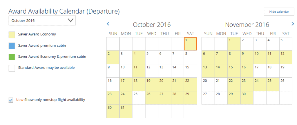 United 2 month calendar